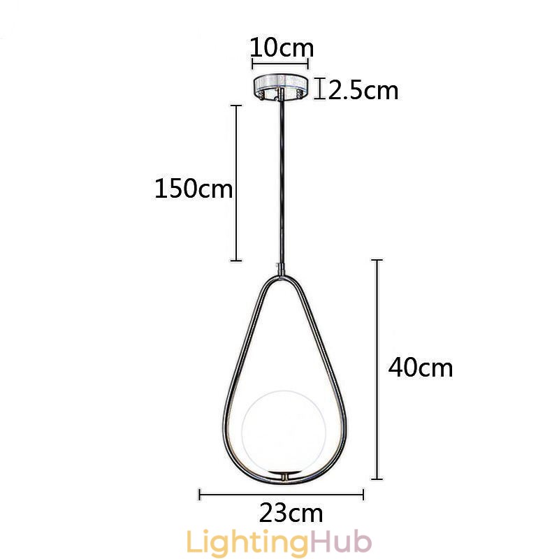 Modern Globe Pendant Light Glass Water Drop Pendant Lamp