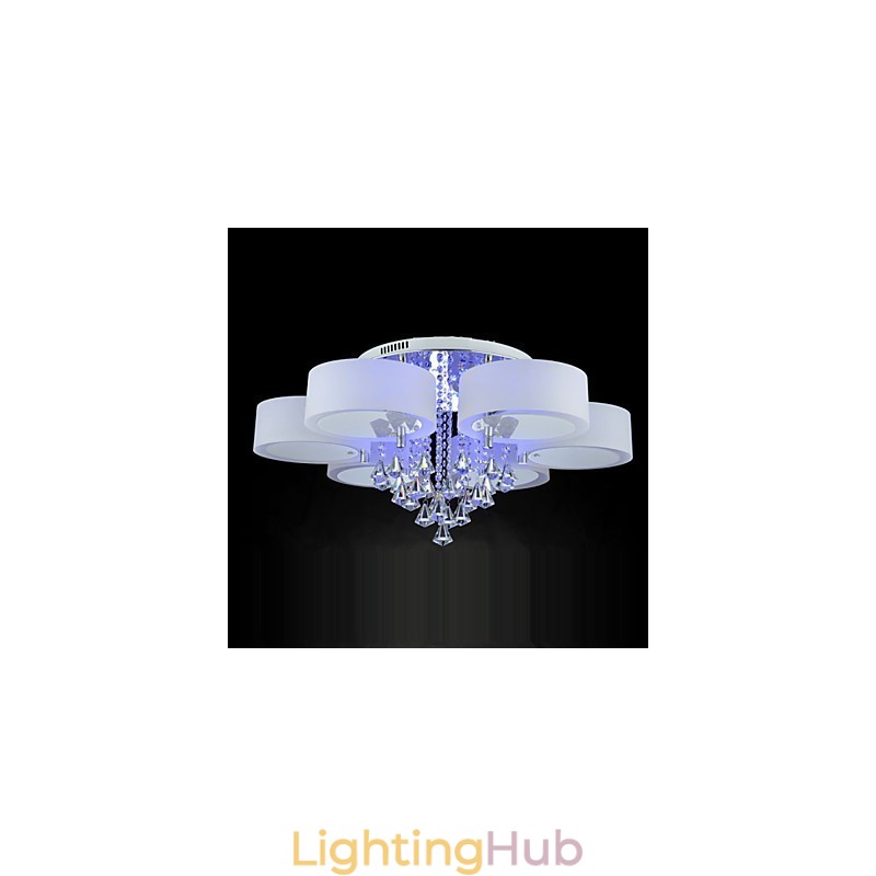 Remote Control Flush Mount Crystal Included Modern Contemporary