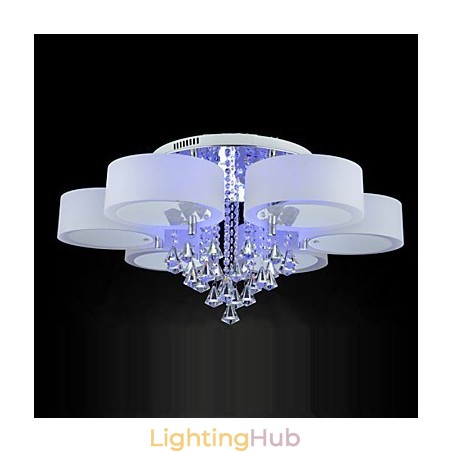 Remote Control Flush Mount Crystal Included Modern Contemporary Remote Control Flush Mount Crystal Included Modern Contemporary