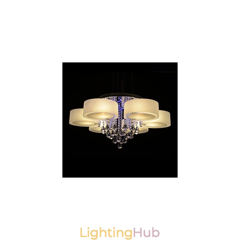 Remote Control Flush Mount Crystal Included Modern Contemporary
