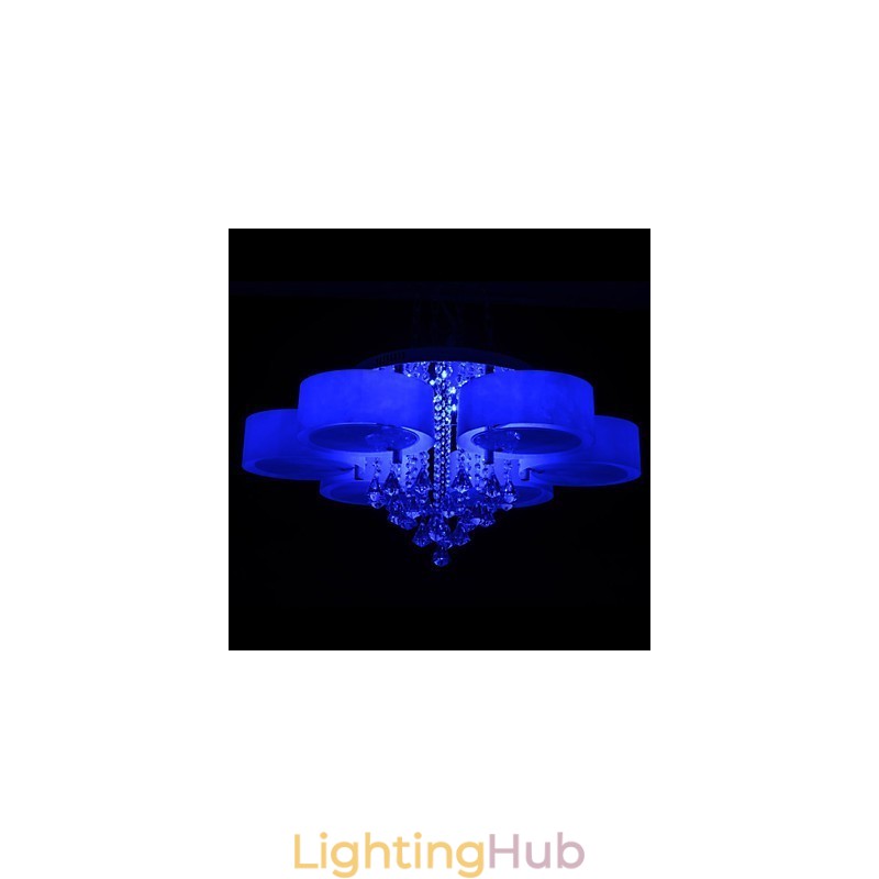 Remote Control Flush Mount Crystal Included Modern Contemporary