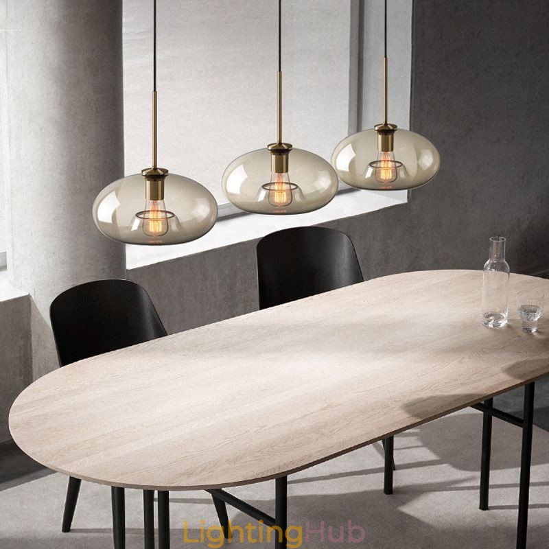 3 Light Glass Pendant Light Classic Cluster Hanging Lighting Fixture Café
