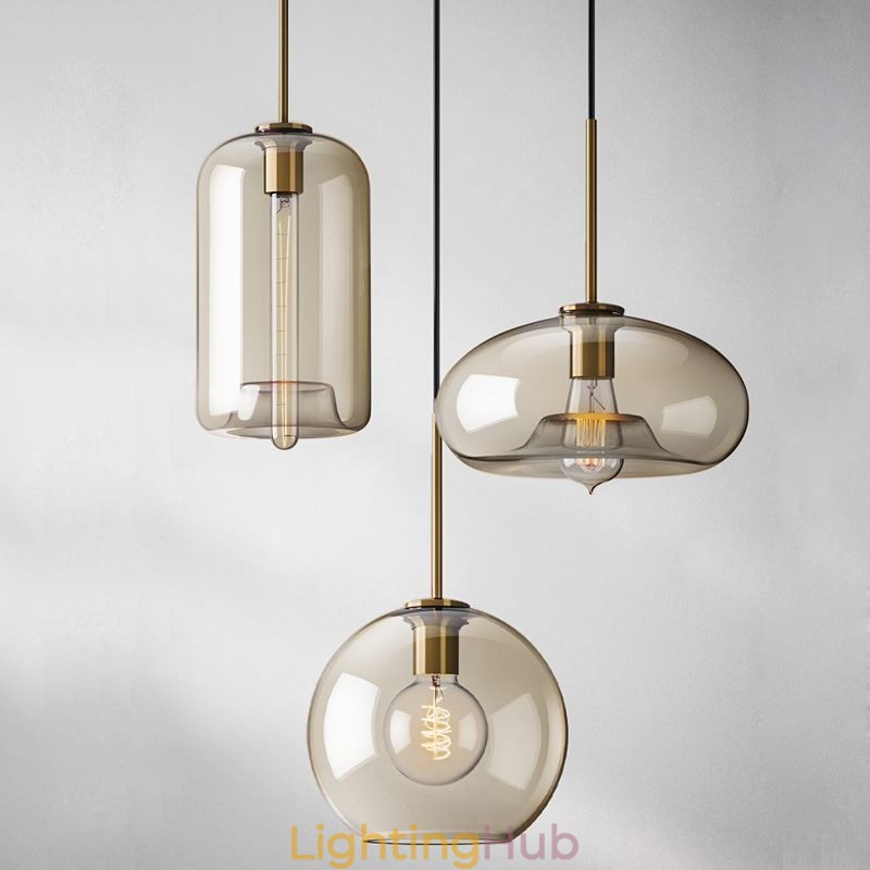 3 Light Glass Pendant Light Classic Cluster Hanging Lighting Fixture Café