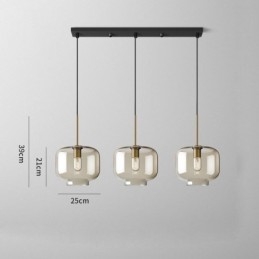 3 Light Glass Pendant Light Classic Cluster Hanging Lighting Fixture Café