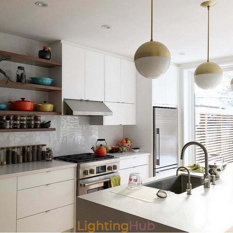Modern Glass Ball Pendant Light Island Ideas Lamp