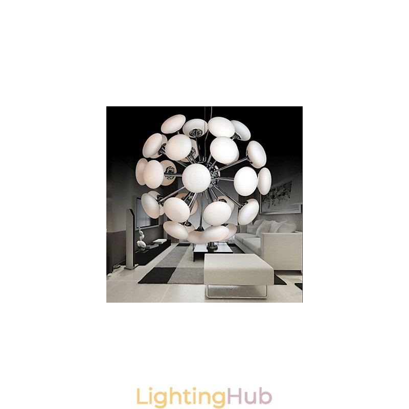 ModernYestaurant Lamp Simple Circular Glass art Pendant Lamp European Style