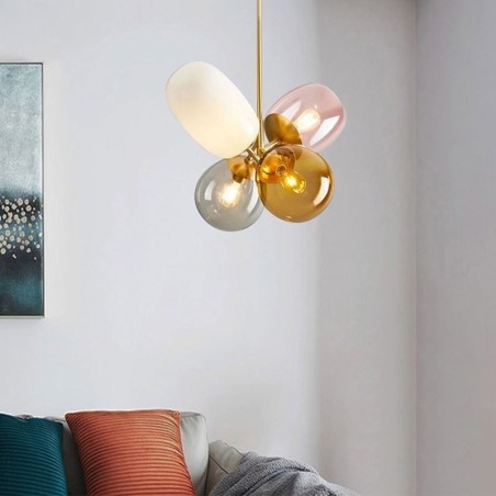 Nordic Unique Pendant Light Coloured Glass Princess Balloon Light Children Nordic Unique Pendant Light Coloured Glass Princess Balloon Light Children