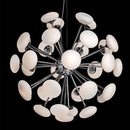 ModernYestaurant Lamp Simple Circular Glass art Pendant Lamp European Style