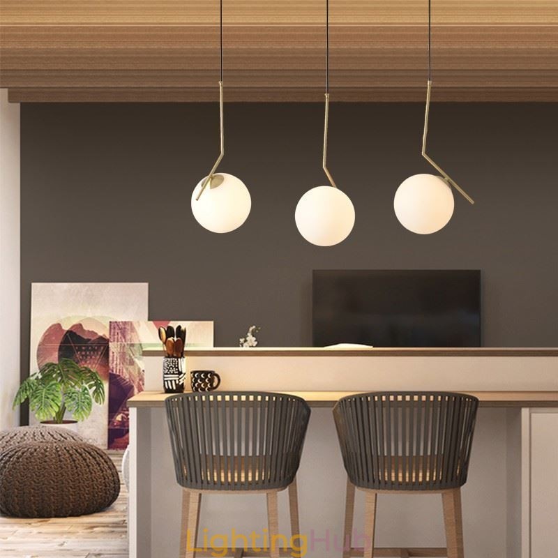 Glass Ball Light Fixture Island