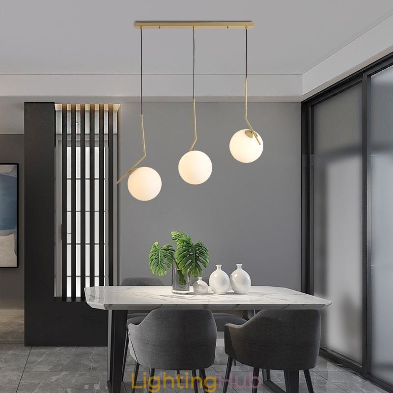Glass Ball Light Fixture Island