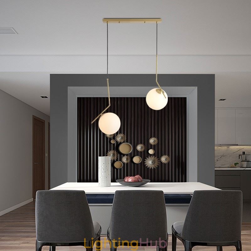 Glass Ball Light Fixture Island