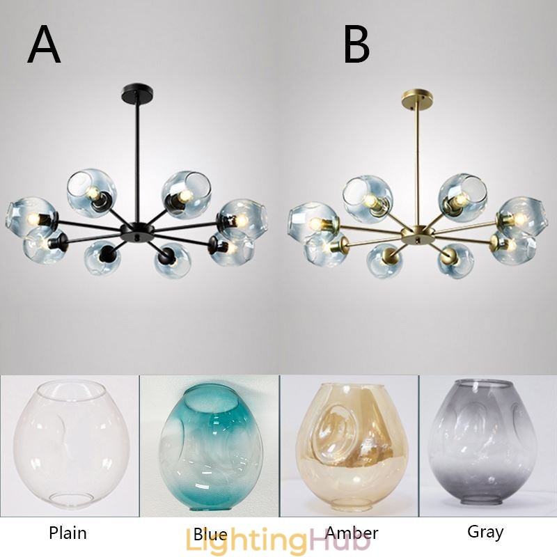 Nordic Glass Pendant Light Magic Bean Shape Lamp Chandelier Lighting