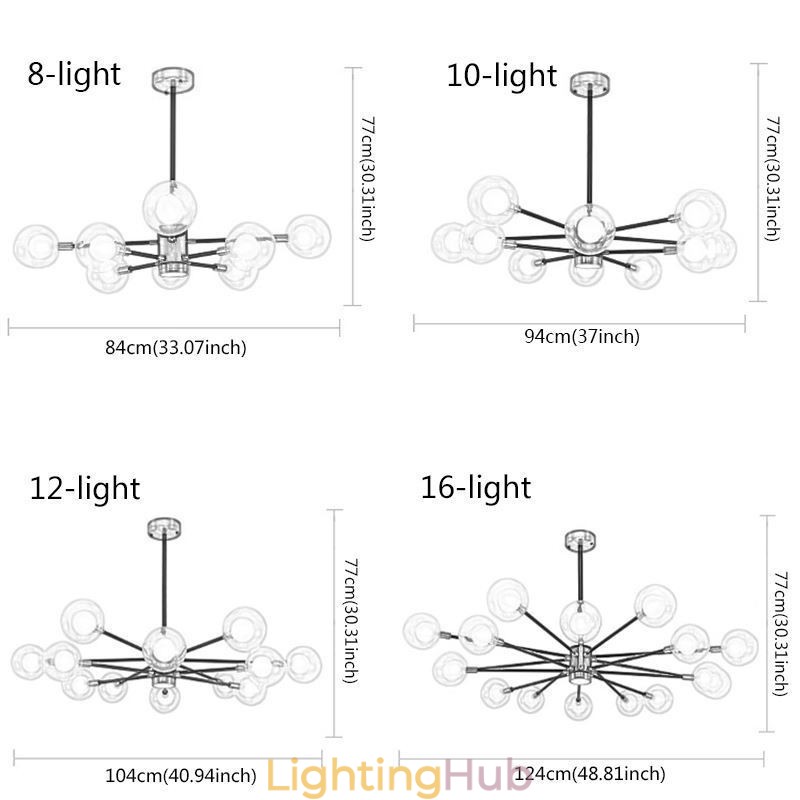 Nordic Glass Pendant Light Milky White Round Lamp Chandelier Lighting