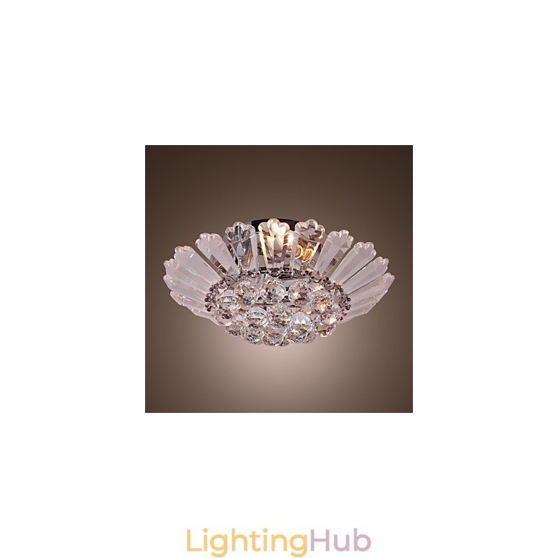 Modern Semi Flush Mount in Crystal Feature