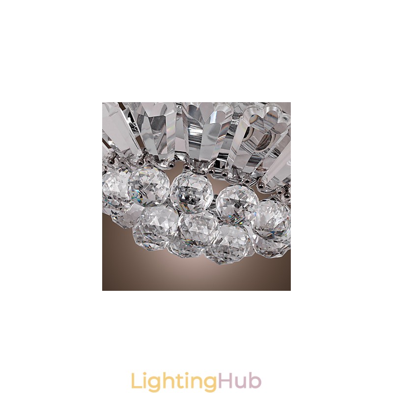 Modern Semi Flush Mount in Crystal Feature