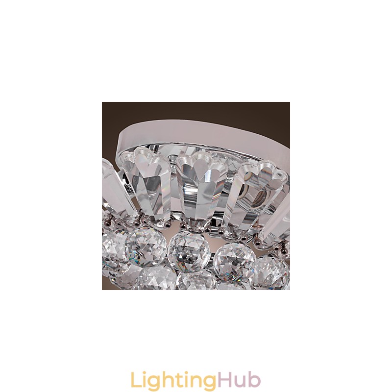 Modern Semi Flush Mount in Crystal Feature