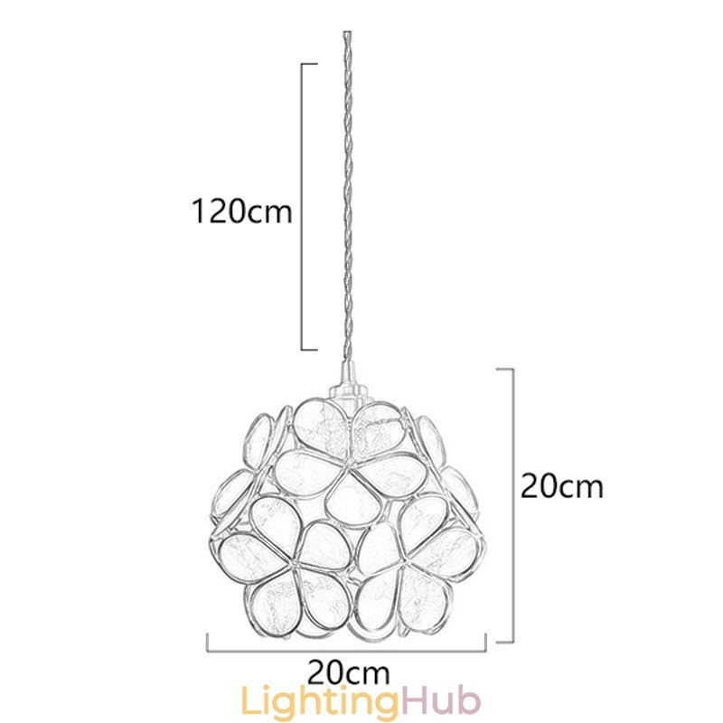 Nordic Creative Pendant Light Glass Home Lighting Petal Shape Lamp Lamp