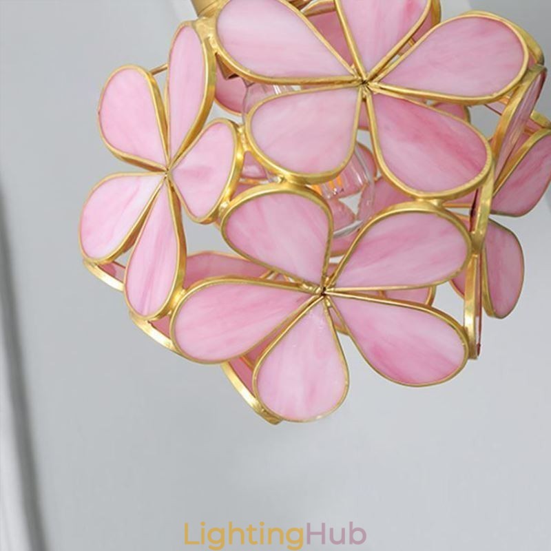 Nordic Creative Pendant Light Glass Home Lighting Petal Shape Lamp Lamp
