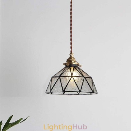 Geometric Stained Glass Pendant Light Geometric Stained Glass Pendant Light
