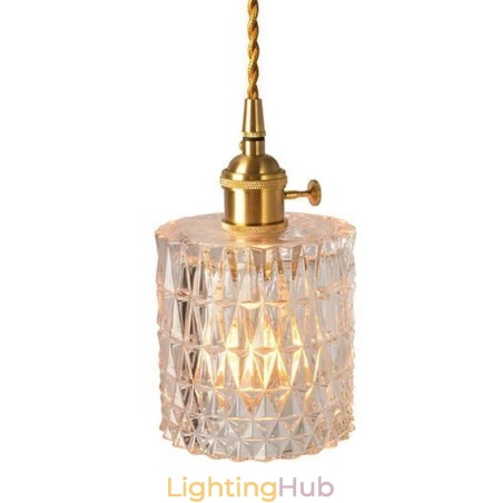 Jelly Jar Light Fixture Ribbed Glass Pendant Light