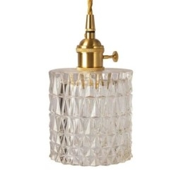 Jelly Jar Light Fixture Ribbed Glass Pendant Light