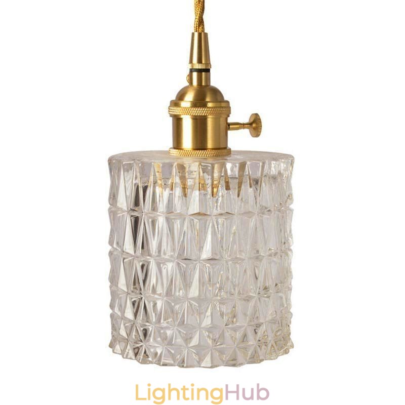 Jelly Jar Light Fixture Ribbed Glass Pendant Light
