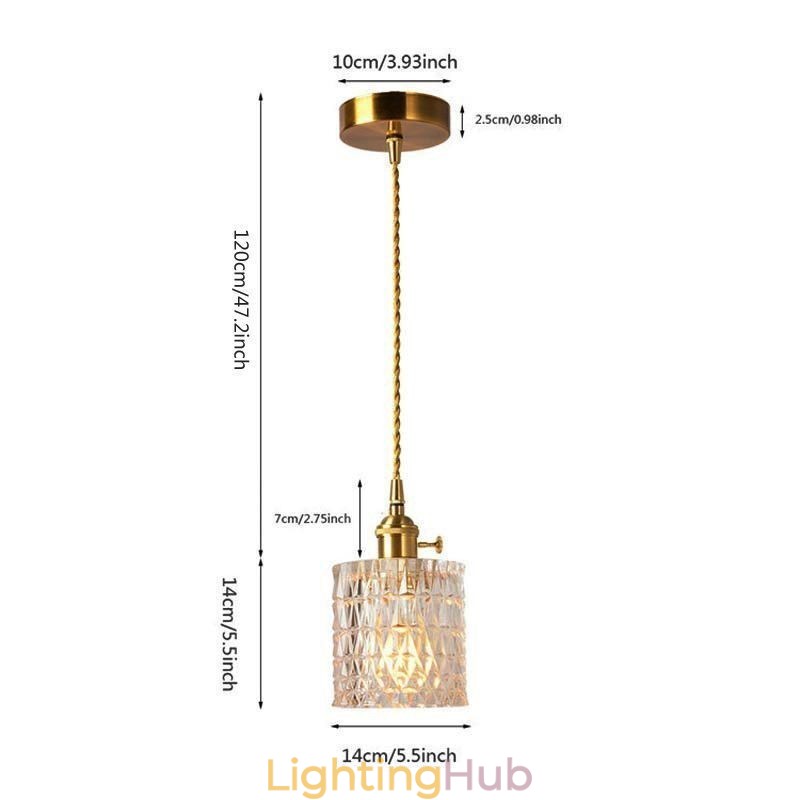 Jelly Jar Light Fixture Ribbed Glass Pendant Light