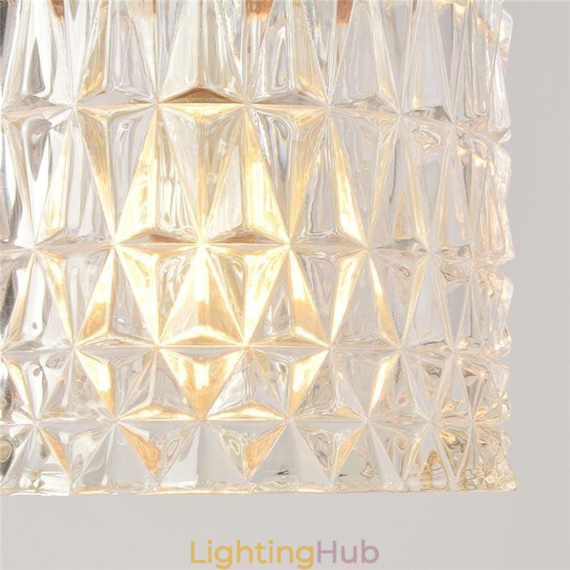Jelly Jar Light Fixture Ribbed Glass Pendant Light