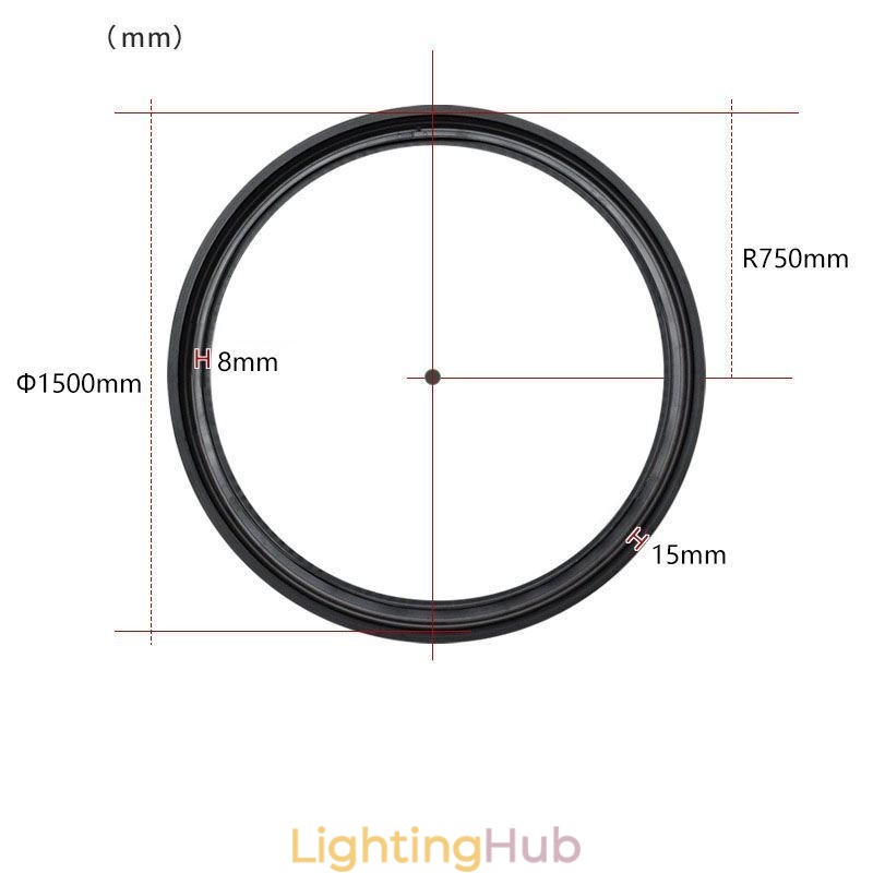 Circular Track Light Magnetic Recessed Track Lighting Fixture φ150cm