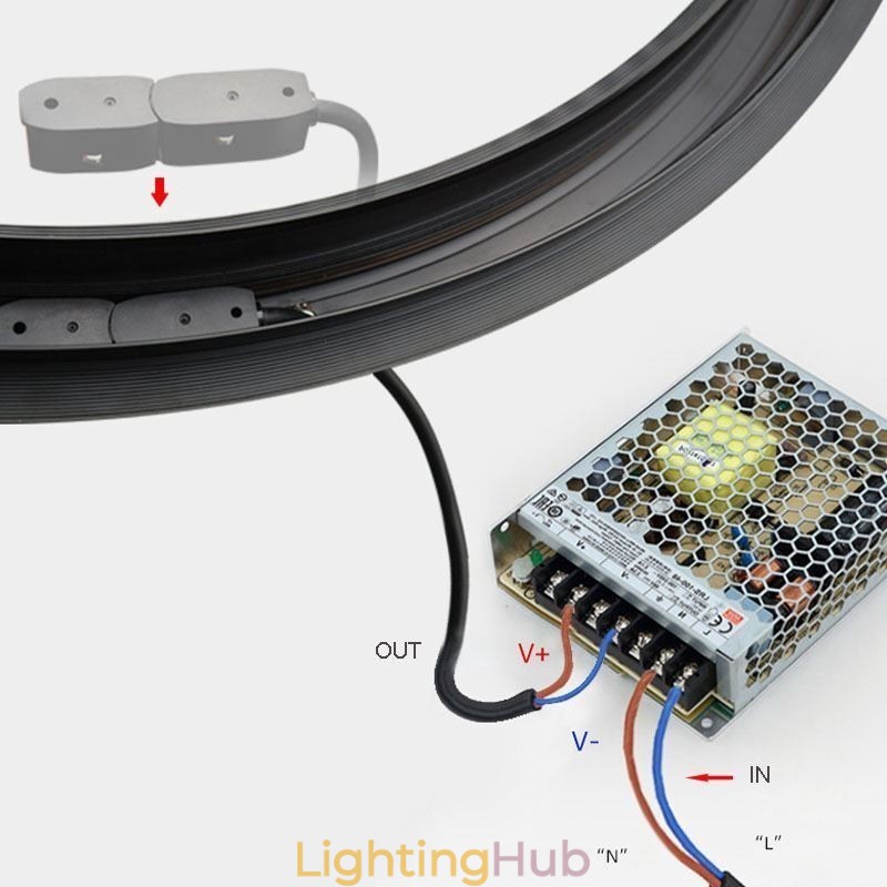 Track Light Magnetic Recessed Circular Track Lighting Fixture 120cm