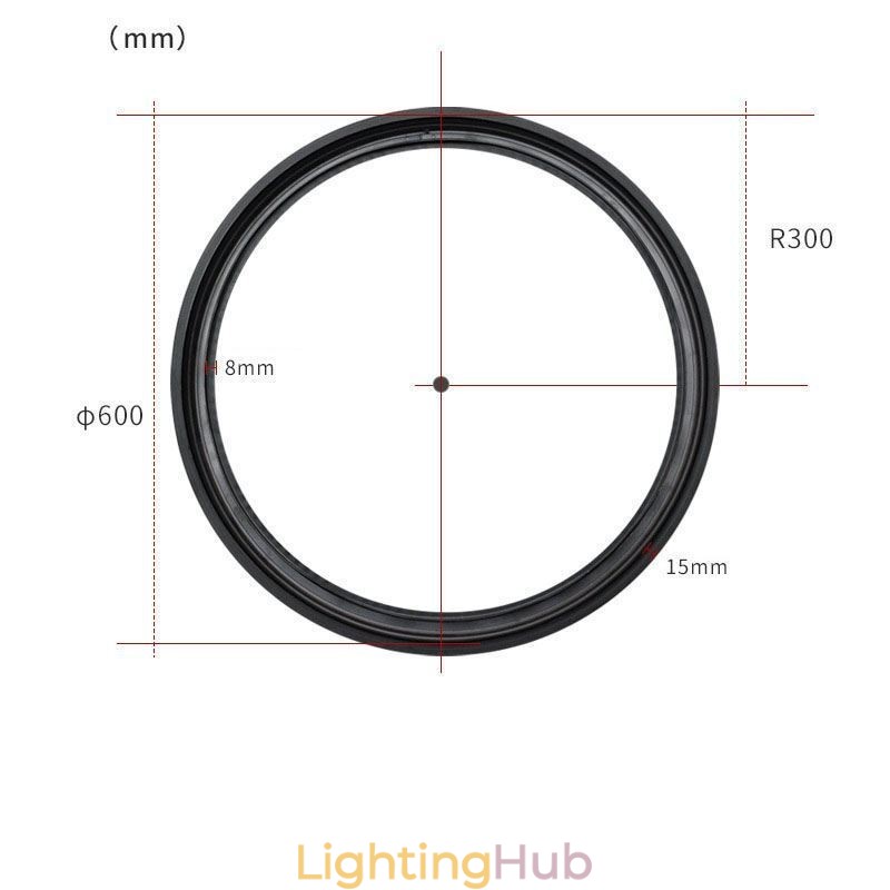 Circular Track Light Magnetic Recessed Spotlight Decorative Light 60cm
