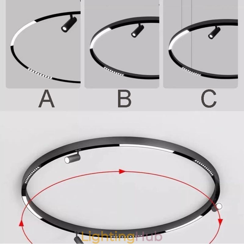 Recessed Track Lighting Rails Round Magnetic Aluminum Track Strips