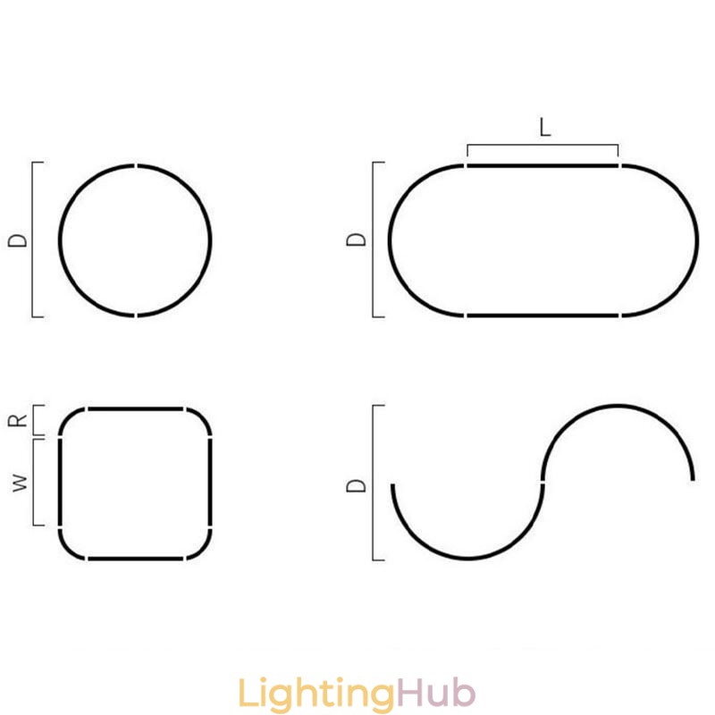 Recessed Track Lighting Rails Round Magnetic Aluminum Track Strips