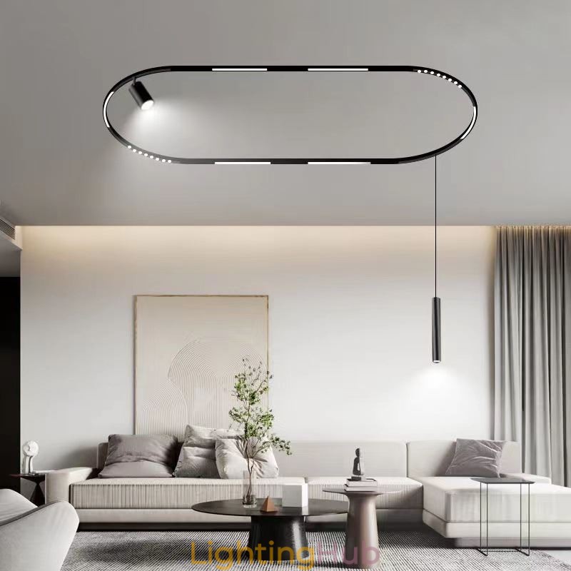 Recessed Track Lighting Rails Round Magnetic Aluminum Track Strips