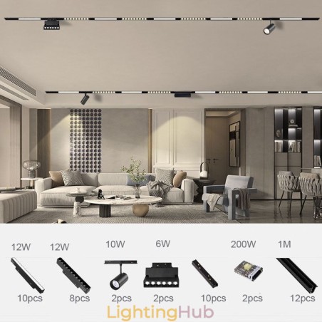 Magnetic Track Light Recessed Spotlight Decorative Light 6M*2 Magnetic Track Light Recessed Spotlight Decorative Light 6M*2