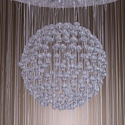 Modern Contemporary Crystal Chrome Chandelier Flush Mount