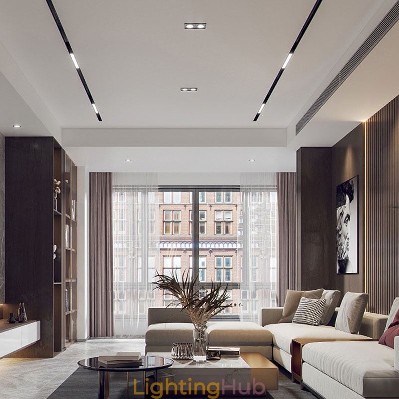 Recessed Track Lighting Rails Magnetic Aluminum Track Surface Profile Ultra Thin Track Light Strip 100cm