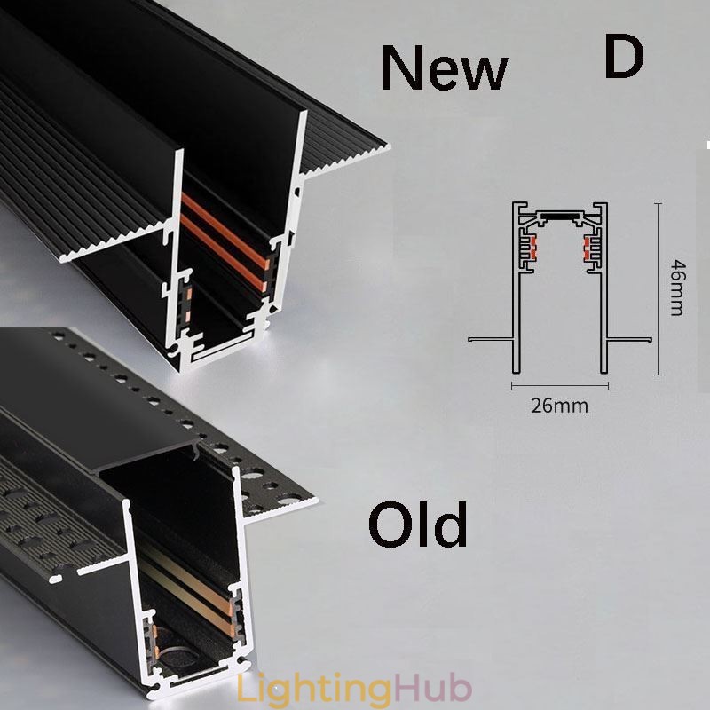 Recessed Track Lighting Rails Magnetic Aluminum Track Surface Profile Ultra Thin Track Light Strip 100cm