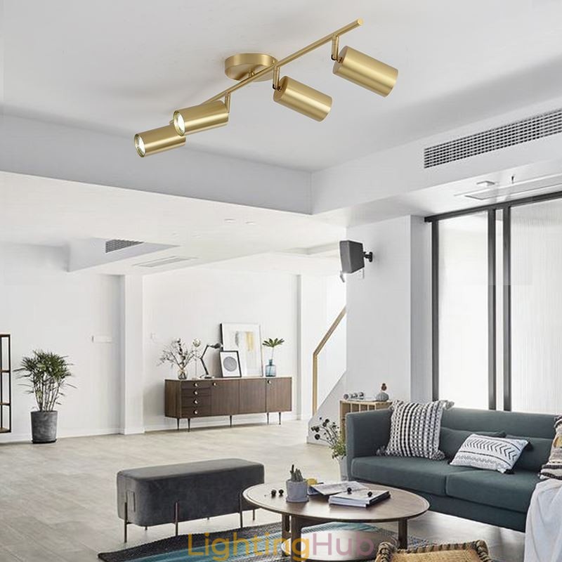 Nordic Brass Flush Mount Ceiling Light
