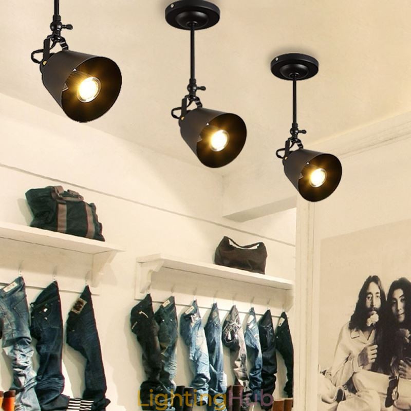 Rustic Iron Spotlight Countryside Vintage Ceiling Light