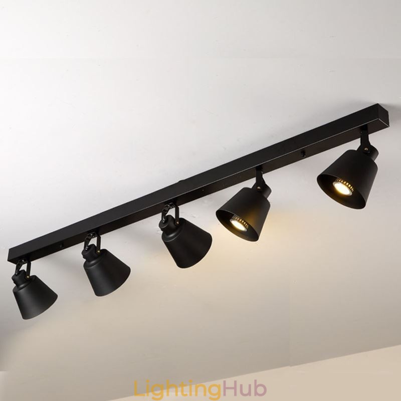 Rustic Vintage Spotlight Industrial Iron Track Lighting