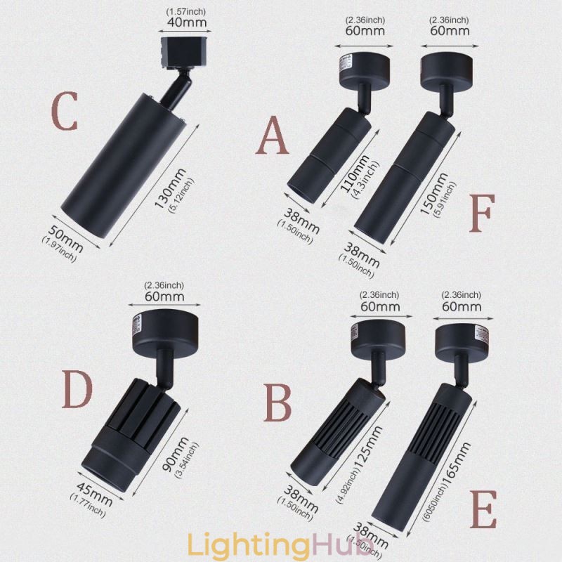 Rotatable COB Spotlight Black Ceiling Spotlight(Single Light)