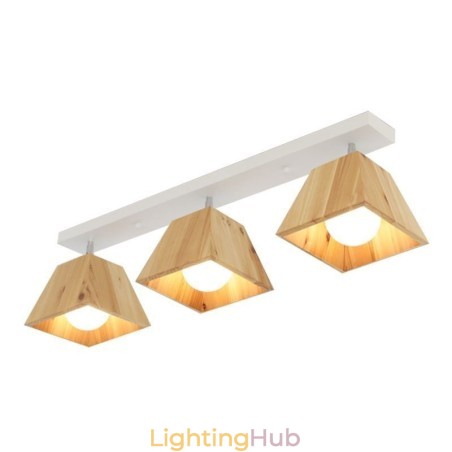 Nordic Wooden Spotlight Four Prism Rotatable Ceiling Spotlight Nordic Wooden Spotlight Four Prism Rotatable Ceiling Spotlight