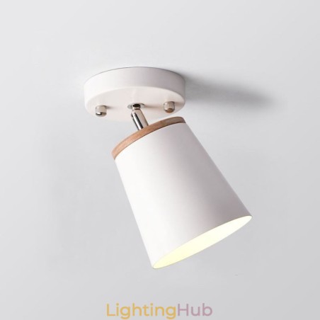 Nordic Iron Spotlight Wooden Simple Ceiling Light(Single Light) Nordic Iron Spotlight Wooden Simple Ceiling Light(Single Light)
