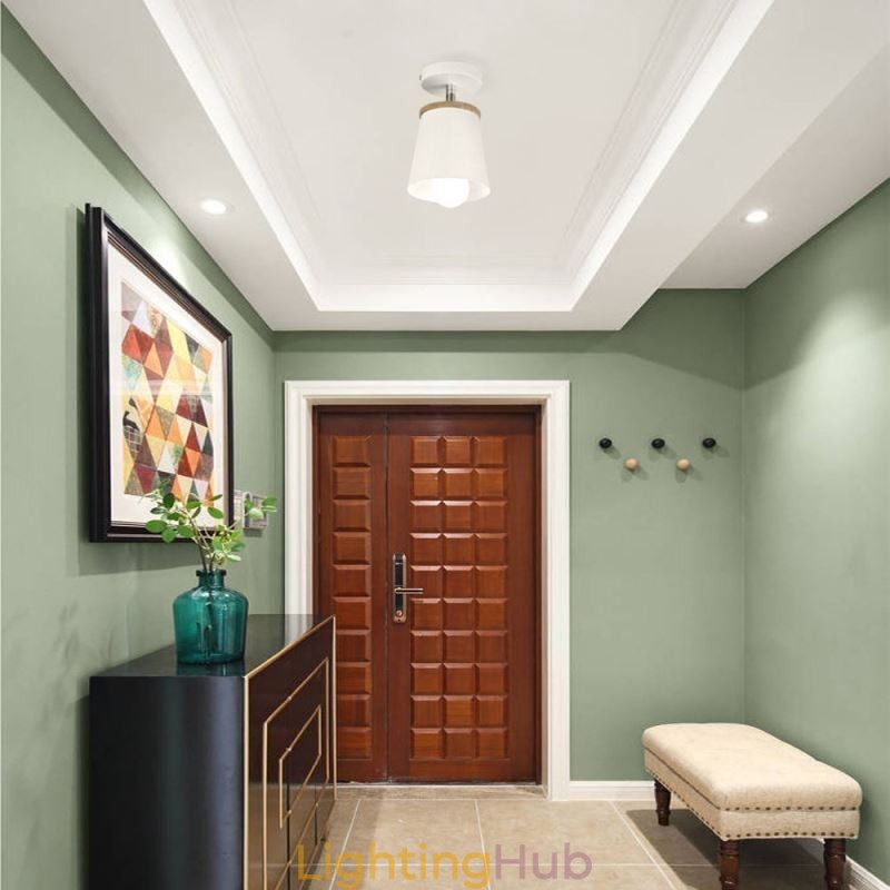 Nordic Iron Spotlight Wooden Simple Ceiling Light(Single Light)