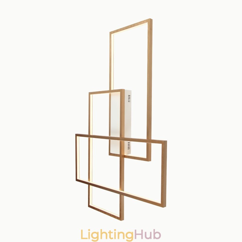 Gold Modern Comtemporary Alumilium Painting Ceiling Light Flush Mount Light with Remoter Dimmer for Living Room Bed Room (Can Also be Used as Wall Light)