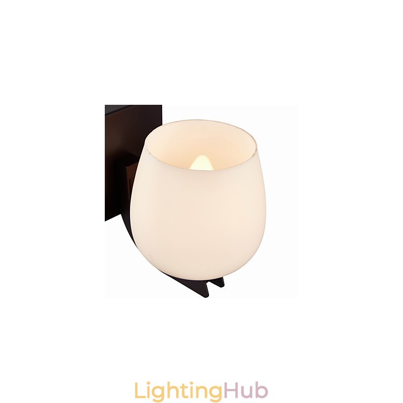 Iron Wall Lamp with Glass Shade Classic Modern Lighting Wall Sconces