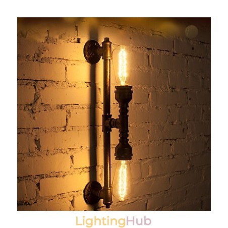 Wroguht Iron Water Pipe Wall Lamp Vintage Aisle Lights Loft Iron Wall Lamp Edison Incandescent Light Bulb FJ DB2 046A0 Wroguht Iron Water Pipe Wall Lamp Vintage Aisle Lights Loft Iron Wall Lamp Edison Incandescent Light Bulb FJ DB2 046A0