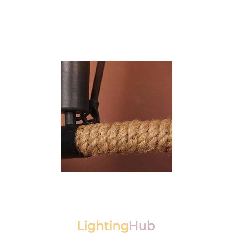 Contracted Balcony Stair Lamp Semicircle Hemp Rope Wall Lamp