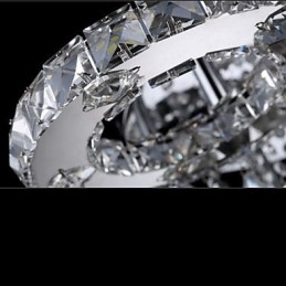 Modern Contemporary Crystal Chrome Metal Flush Mount